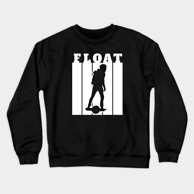 Float Onewheel Rider Crewneck Sweatshirt by Funky Prints Merch